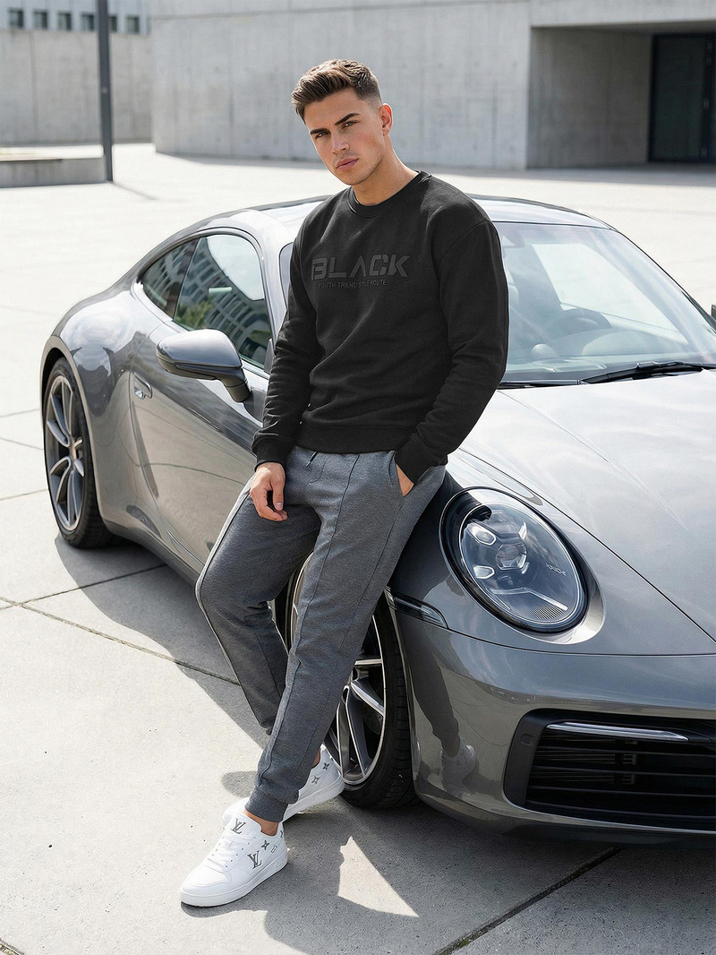 Pánská Mikina Černá OZONEE JS/8B1992/3