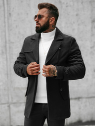 Pánský Kabát Černý OZONEE JS/79M3127Z