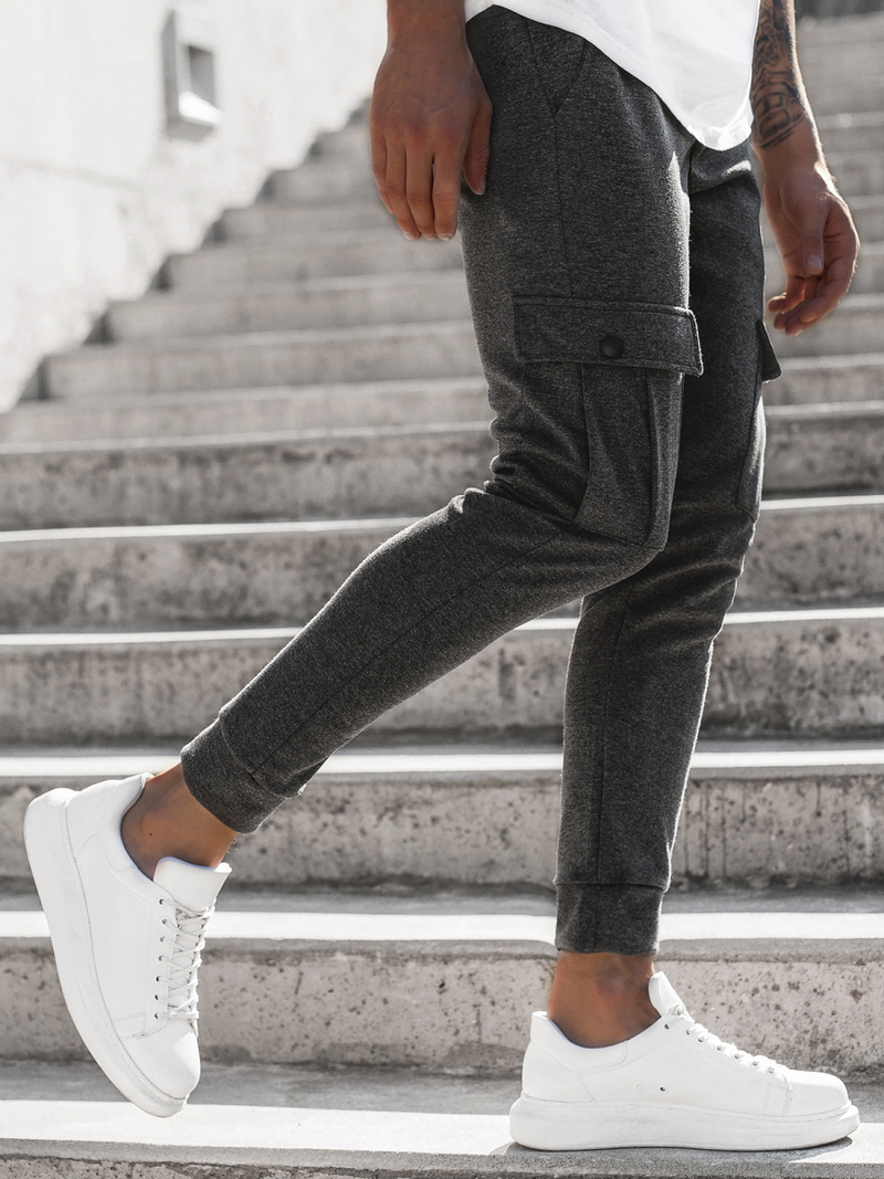 Pánské Tepláky Grafitové OZONEE C/374