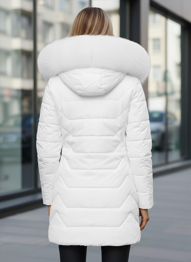 Dámská Bunda Bílá OZONEE JS/16M9121/281Z