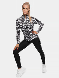 Dámská dvoudílná tepláková souprava Černobílá OZONEE O/19415