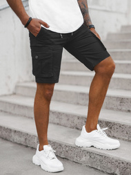 Pánské Chino Kraťasy Černé OZONEE T/BB70010/1