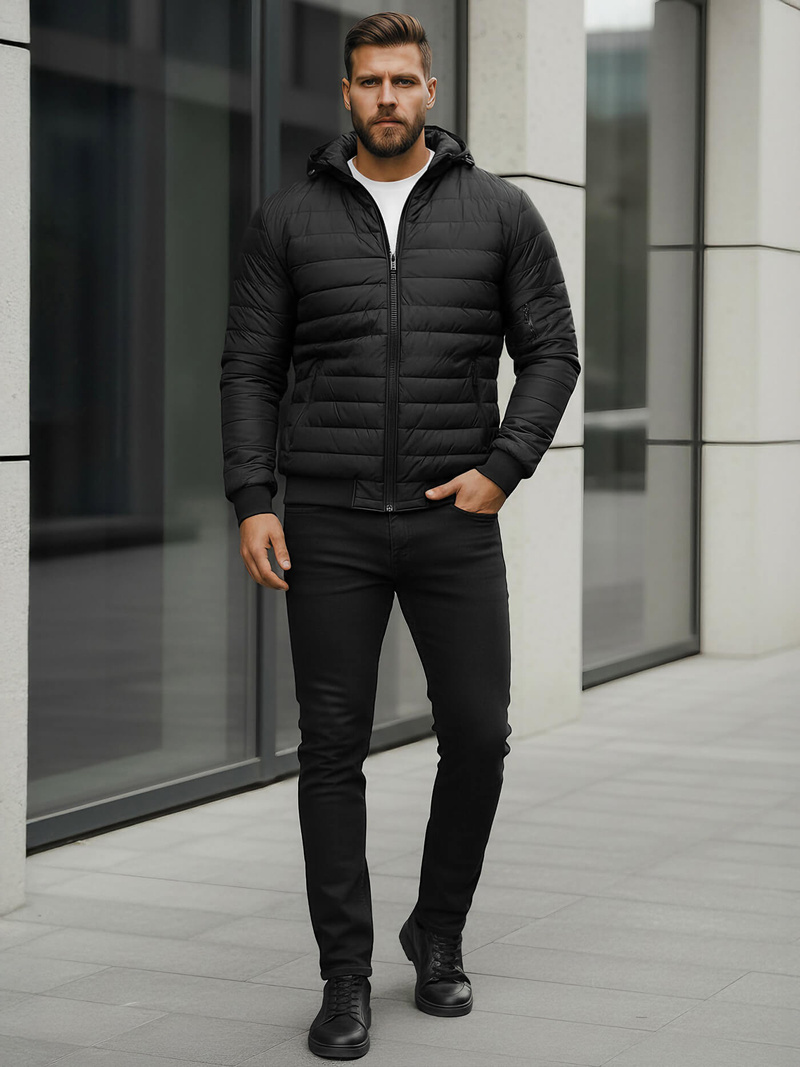 Pánská Bunda Černá OZONEE JS/MY13Z