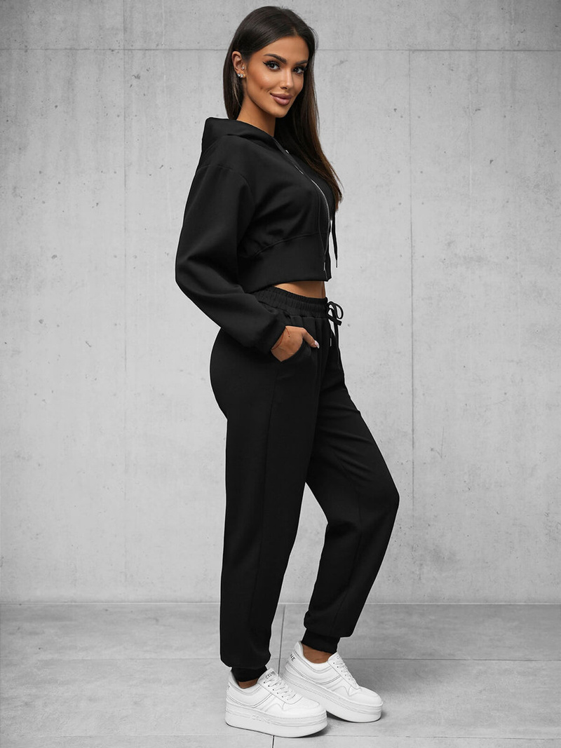 Dámská dvoudílná tepláková souprava černá OZONEE O/XYS3225