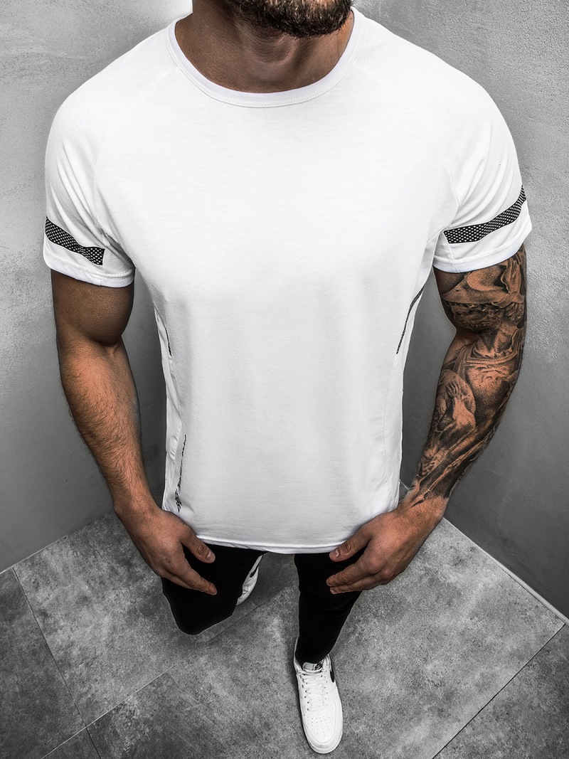 Pánské Tričko Bílé OZONEE JS/S150/1