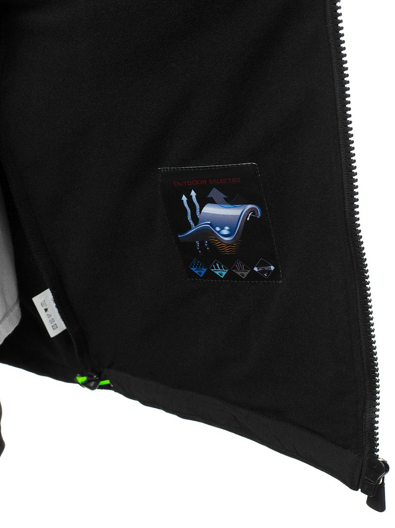 Pánská Bunda Softshell Černo-Zelená OZONEE GE/12267