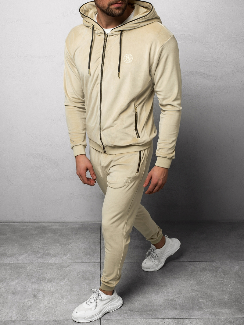 Pánská Tepláková Souprava Béžová OZONEE O/12128