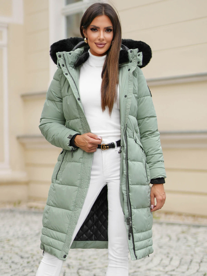 Dámská Bunda Mentolová OZONEE O/W377Z