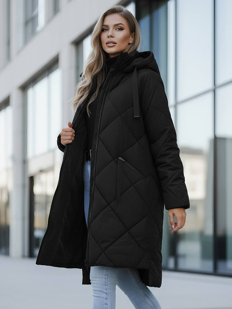 Dámská Bunda Černá OZONEE JS/5M3168/392Z