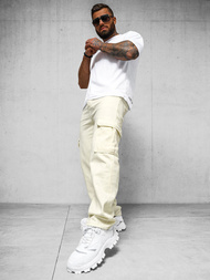 Pánské Kalhoty Ecru OZONEE DO/4001