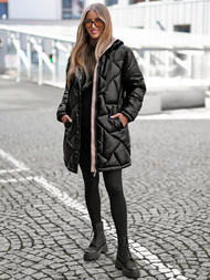 Dámská Bunda Černá OZONEE JS/5M3189/392Z