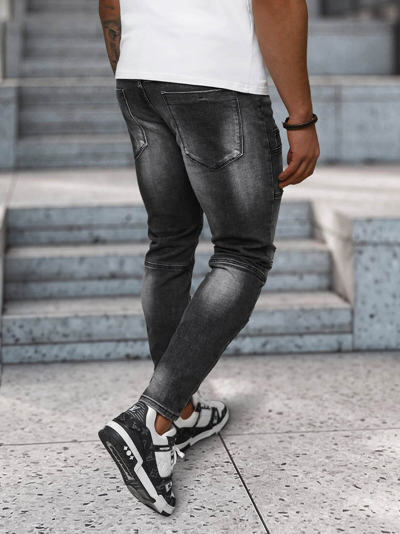 Pánské Džíny Černé OZONEE NB/MP0155N