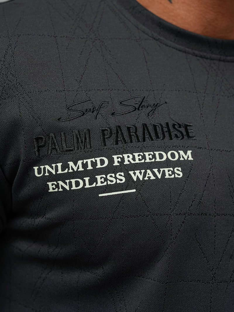 Pánské Tričko Černé OZONEE O/QQ1530