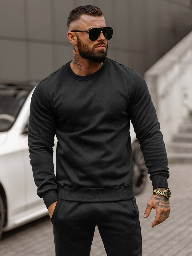 Pánská Tepláková Souprava Černá OZONEE JS/68C10380/3Z