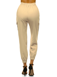 Dámské jogger kalhoty Jasně-Béžové OZONEE O/HM005