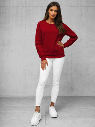 Dámská mikina tmavě červená OZONEE JS/W01Z