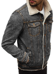Pánská Džínová Bunda Grafitová OZONEE JB/JP1109