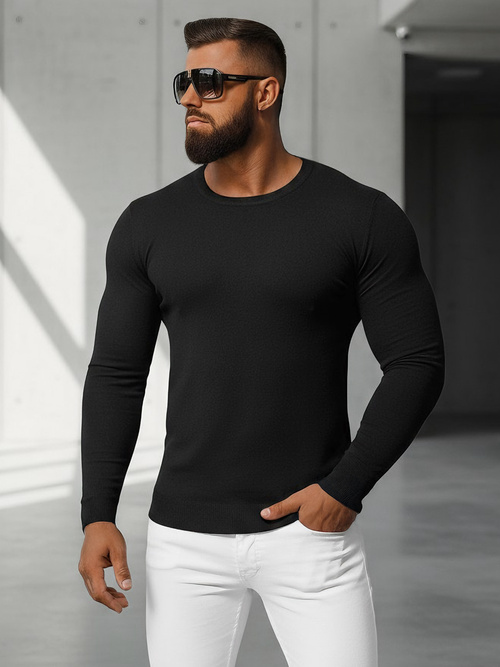 Pánský Svetr Černý OZONEE NB/MMB602/4Z