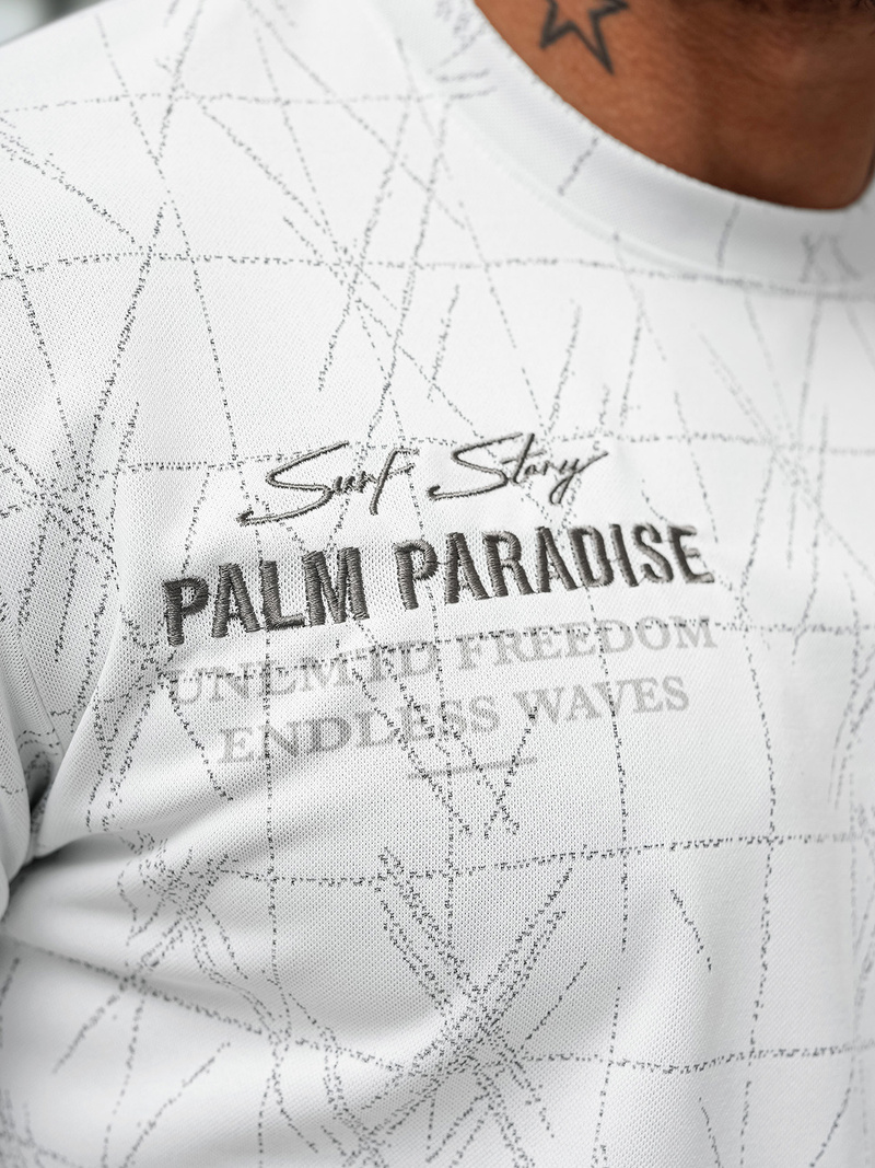 Pánské Tričko Bílé OZONEE O/QQ1530