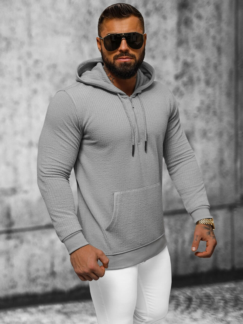 Pánská Mikina Šedé OZONEE O/TB2273