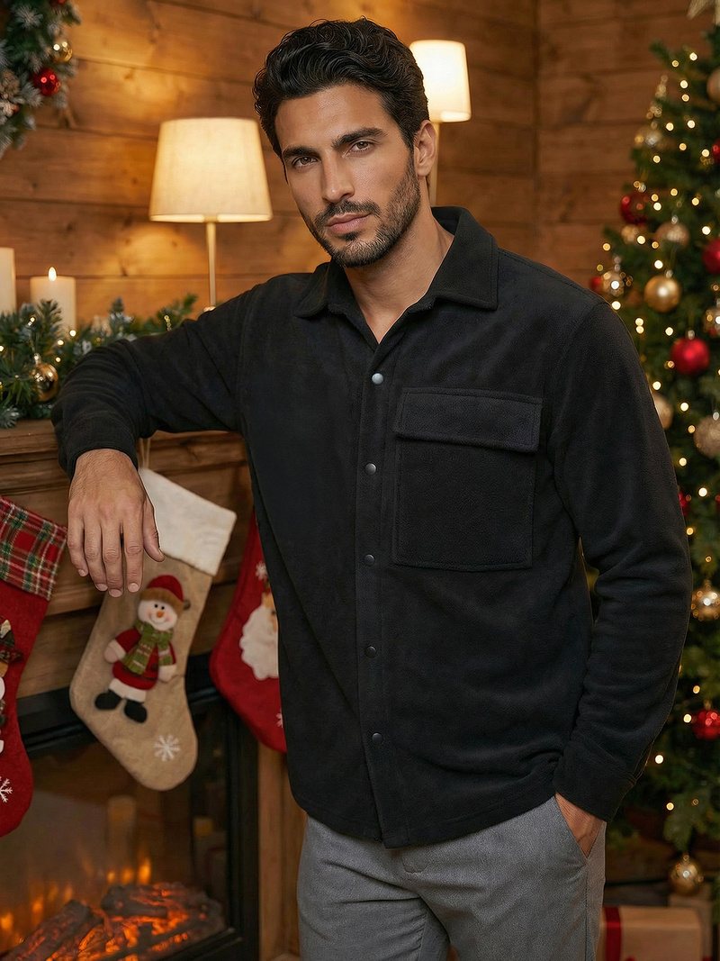 Pánská Košile Černá OZONEE O/GOM23040Z