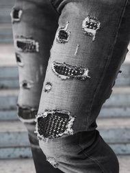 Pánské Džíny Černé OZONEE NB/MP0152N