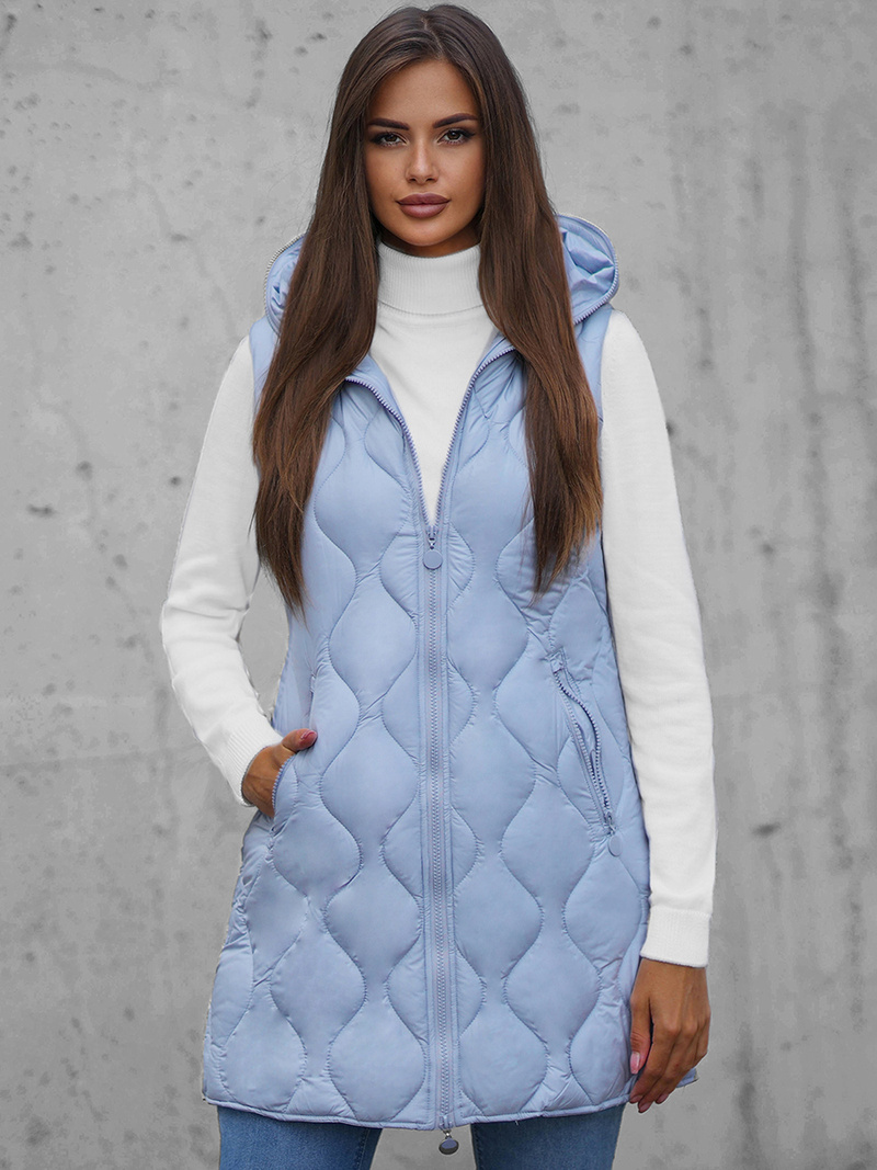 Dámská Vesta Světle-Modrá OZONEE O/H928/101Z