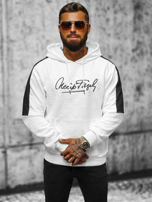 Pánská Mikina Bílá OZONEE JS/3B572