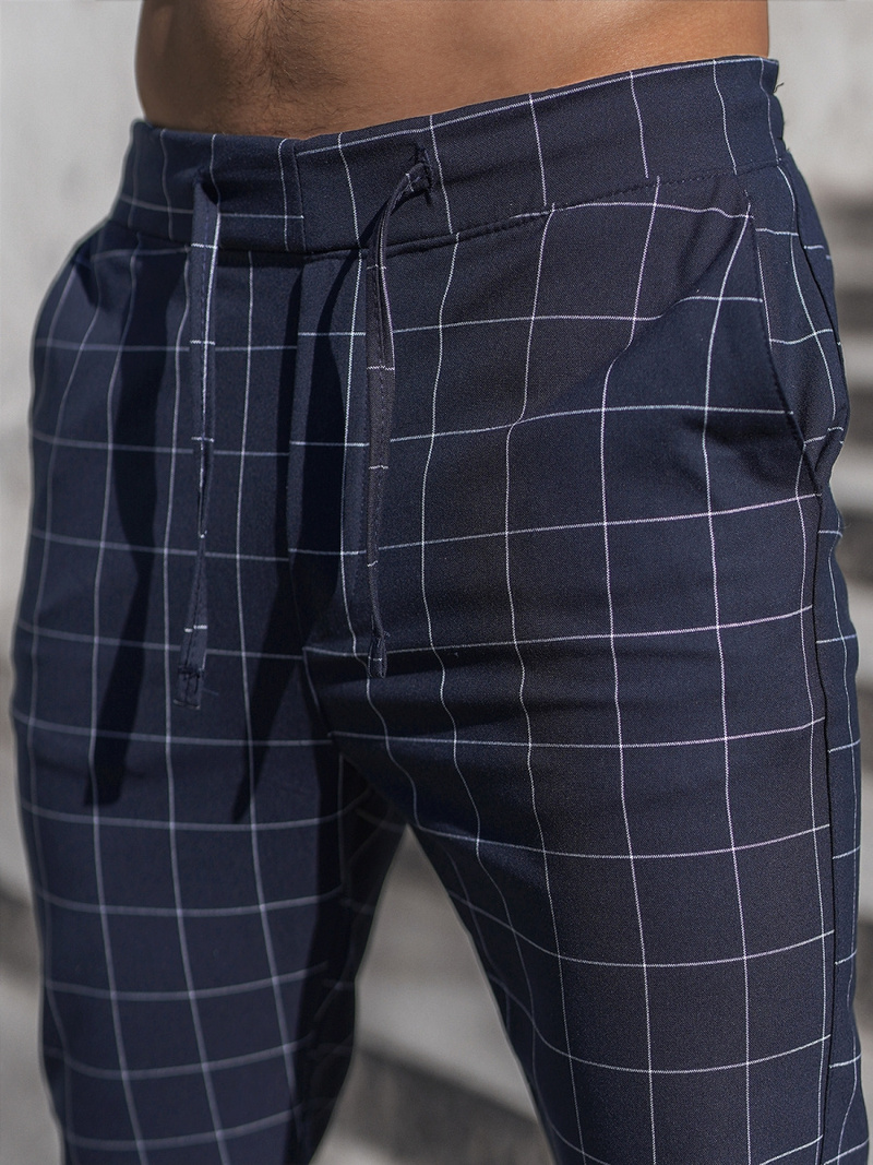 Pánské Chino Kalhoty Námořnické Modré OZONEE DJ/2275/22Z