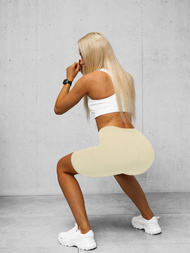 Krátké dámské legíny ecru OZONEE O/K5-J