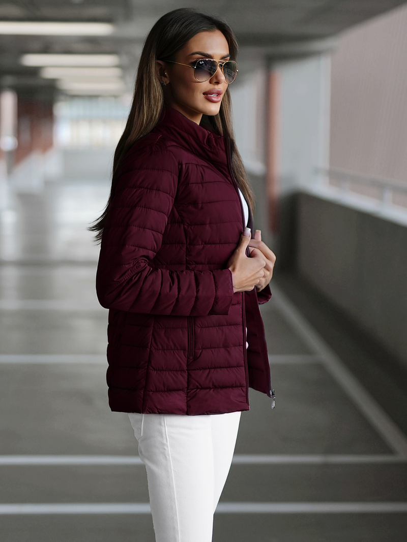 Dámská Bunda Tmavý Vínová OZONEE JS/16M9109/01Z