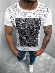 Pánské Tričko Bílé OZONEE O/1173Z