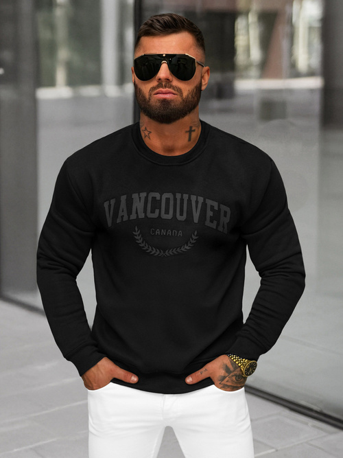 Pánská Mikina Černá OZONEE JS/8B1363/3