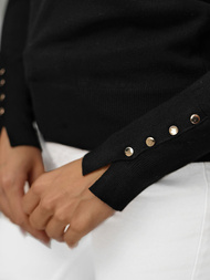 Dámský Svetr Černý OZONEE JS/8004/9