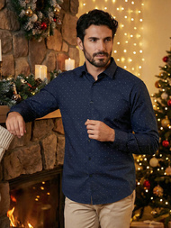 Pánská Košile Námořnická Modřá OZONEE V/V181Z