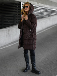 Dámská Zimní Bunda Čokoláda OZONEE JS/16M9302/158