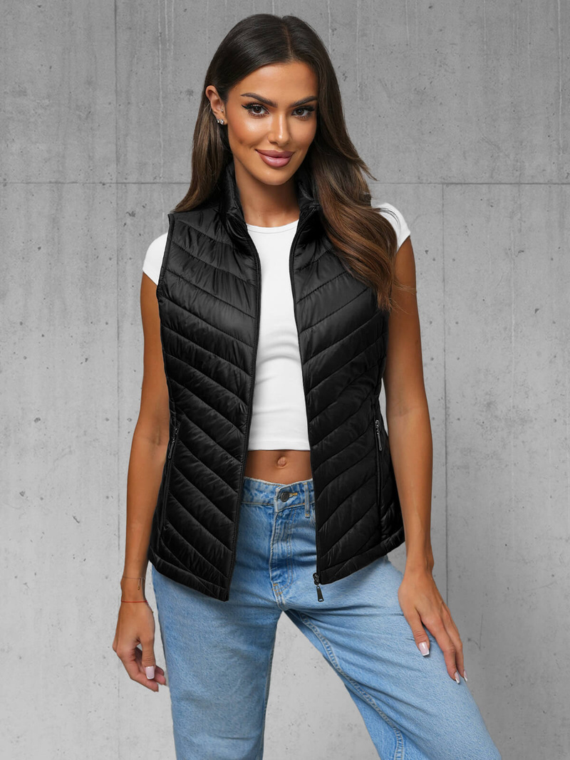 Dámská vesta černá OZONEE JS/16M9063/392