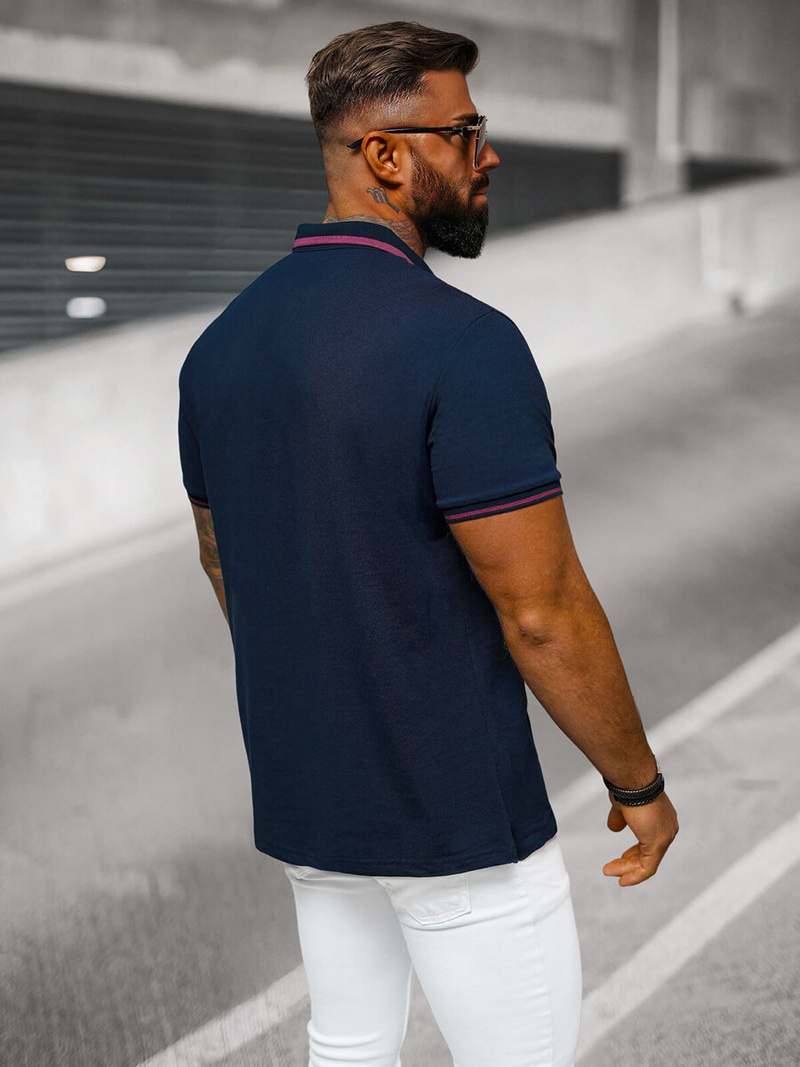 Pánské Polo Tričko Námořnická Modřá OZONEE O/DA758