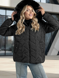 Dámská Bunda Černá OZONEE JS/16M9296/392