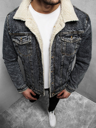 Pánská Džínová Bunda Grafitová OZONEE JB/JP1109Z 