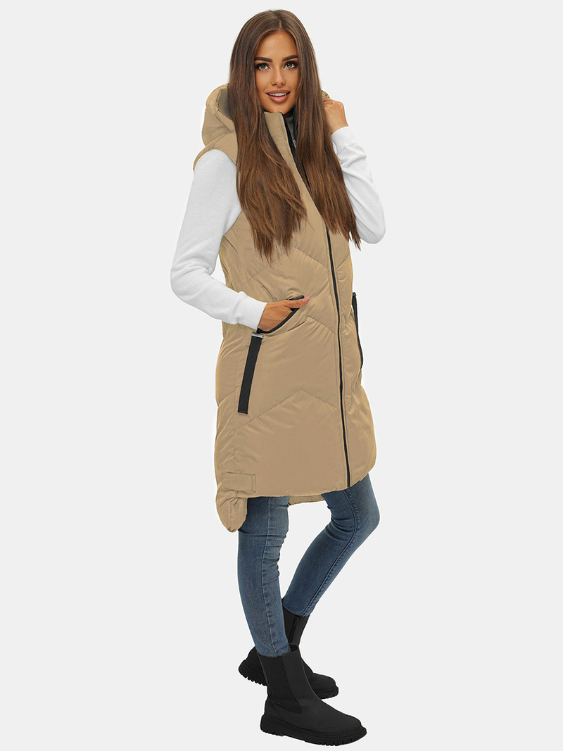 Dámská Vesta Béžová OZONEE JS/M788/62