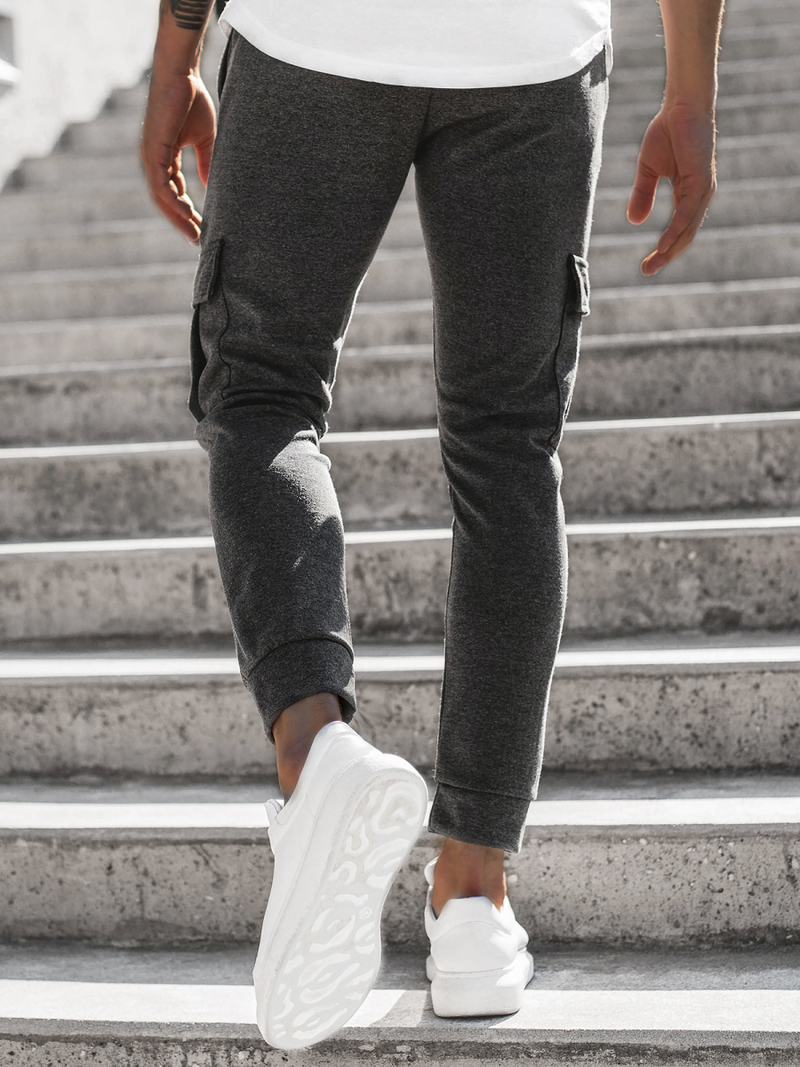 Pánské Tepláky Grafitové OZONEE C/374