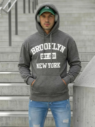 Pánská Mikina Grafitová OZONEE JS/8B1767/5Z