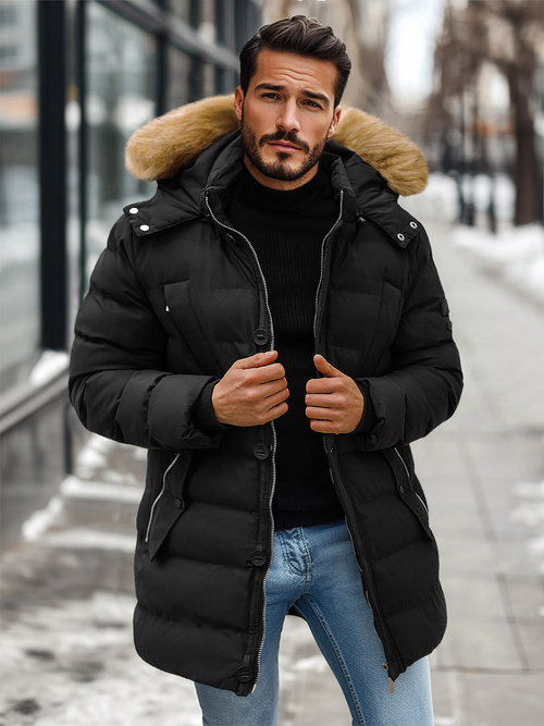 Pánská Zimní Bunda Černá OZONEE JS/5M3122/392Z