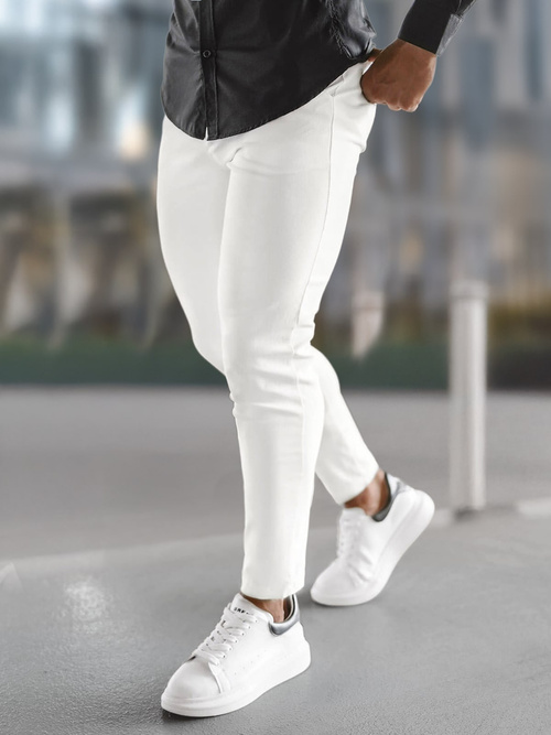 Pánské Chino Kalhoty Ecru OZONEE O/P4049Z