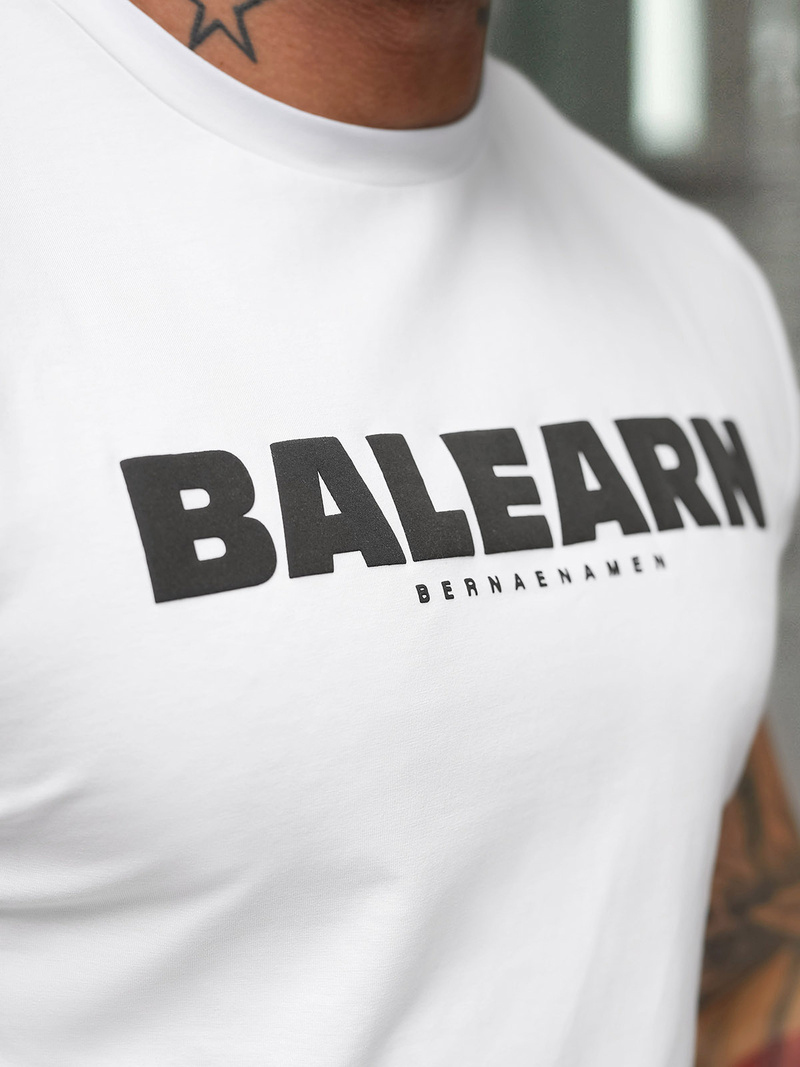 Pánské Tričko Bílé OZONEE NB/MT3135