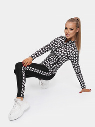 Dámská dvoudílná tepláková souprava Černobílá OZONEE O/19415