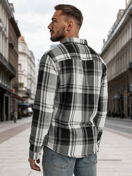 Pánská košile černobílá OZONEE NB/MC728N/3