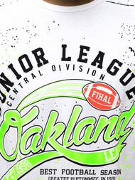 Pánské Tričko Bílé OZONEE JS/KS1975