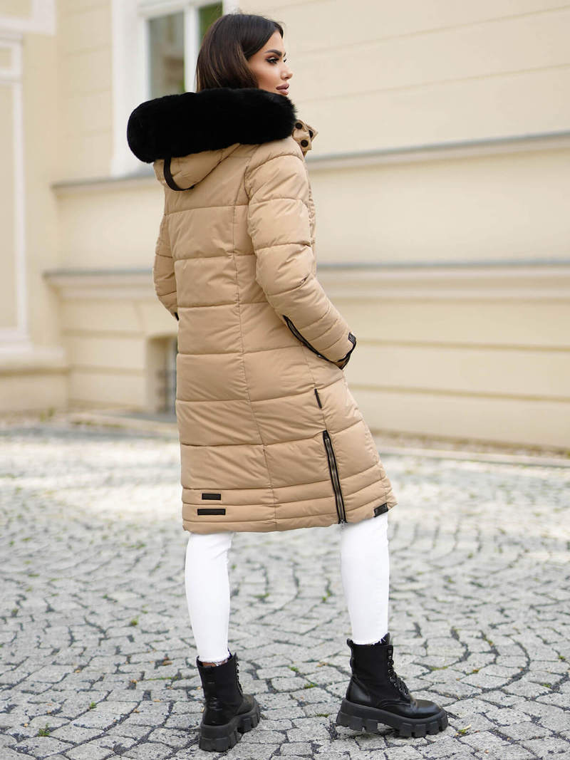 Dámská Bunda Béžová OZONEE O/W377Z